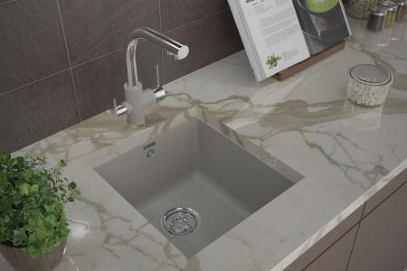 Кухонная мойка Paulmark GERA 50 PM104546-GR 45х46 цвет серый